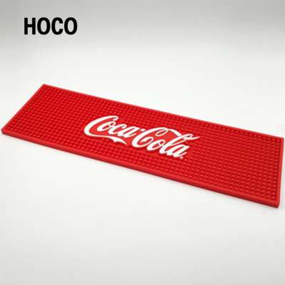 Wholesale Custom Rubber Red Soft PVC Bar Mat